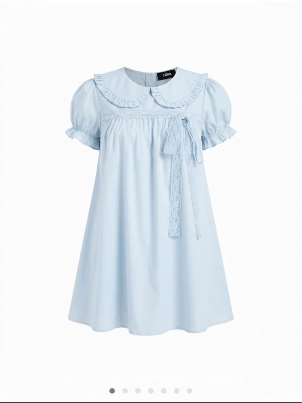Cider Blue Collar Babydoll Dress